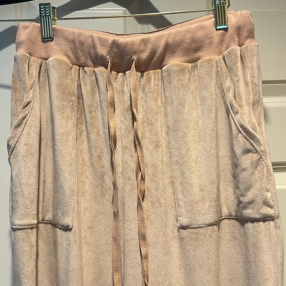 Lovers + Friends Cropped Velvet Beige Cropped Jumpsuit - Picture 2 of 3